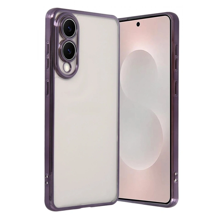 Durukar®  Samsung Galaxy S25 Edge  Lensli Silikon - Mor