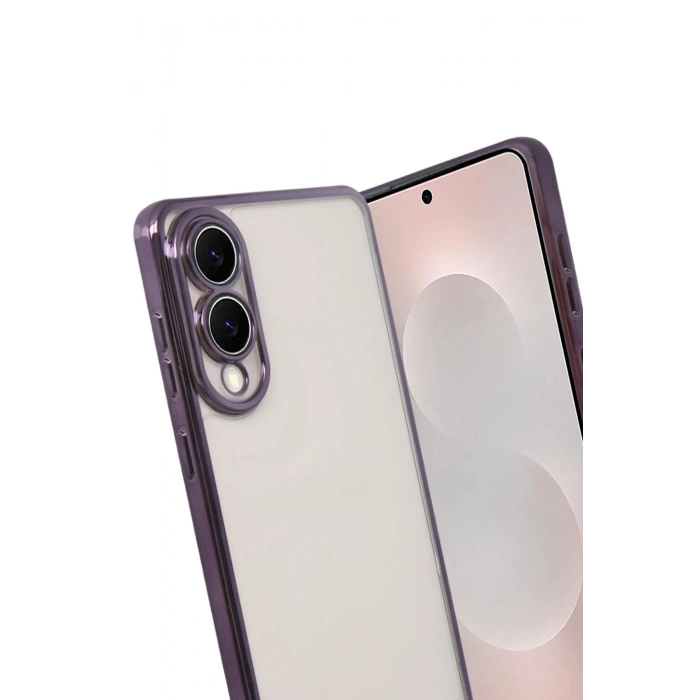 Durukar®  Samsung Galaxy S25 Edge  Lensli Silikon - Mor