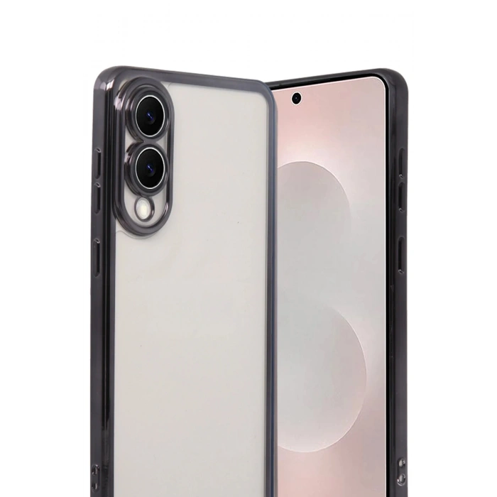 Durukar®  Samsung Galaxy S25 Edge  Lensli Silikon - Siyah