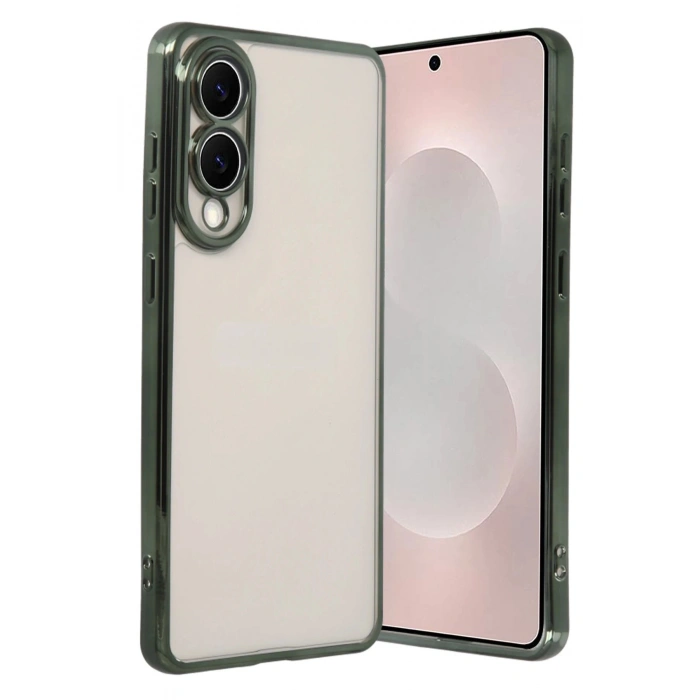Durukar®  Samsung Galaxy S25 Edge  Lensli Silikon - Yeşil