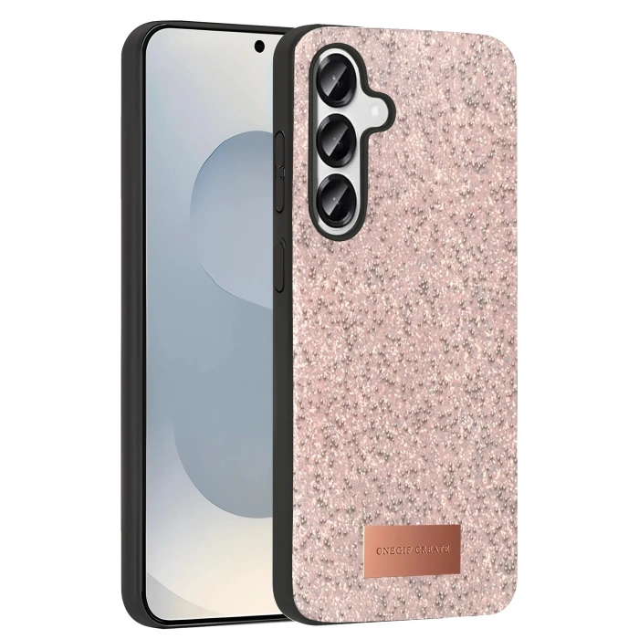Durukar®  Samsung Galaxy S25 Plus Bright Simli Kapak - Pembe