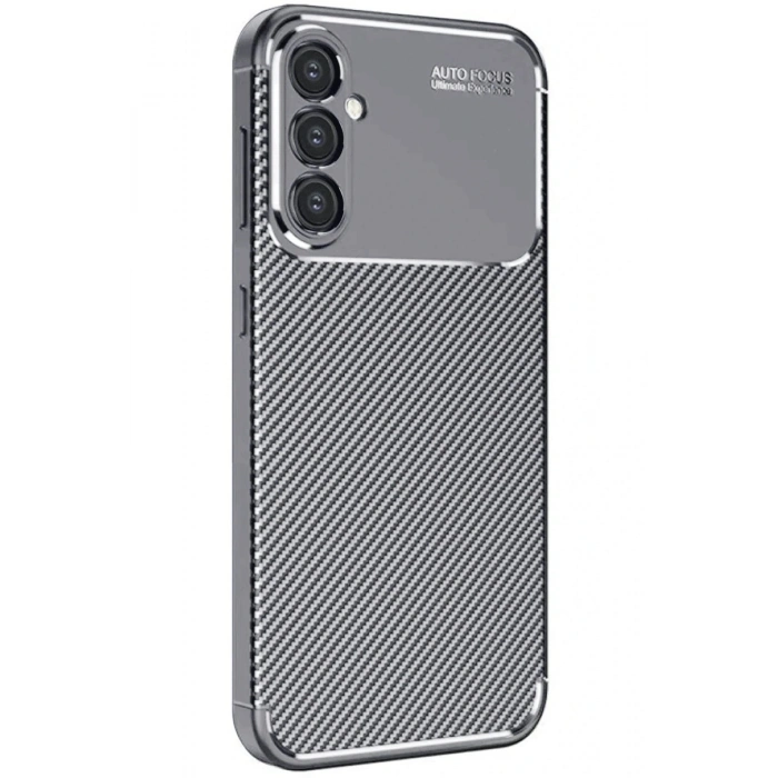 Durukar®  Samsung Galaxy S25 Plus Kılıf Auto Focus Karbon Kapak - Gri