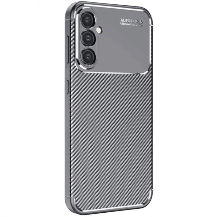 Durukar®  Samsung Galaxy S25 Plus Kılıf Auto Focus Karbon Kapak - Gri