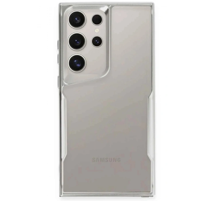 Durukar®  Samsung Galaxy S25 Ultra Kılıf Boyi Silikon Kapak - Gümüş