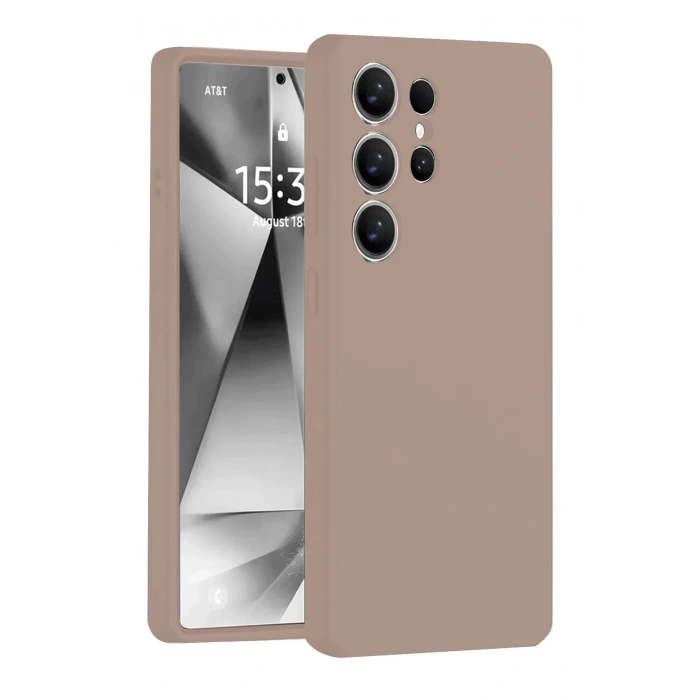 Durukar®  Samsung Galaxy S25 Ultra Kılıf Nano içi Kadife Silikon - Pudra