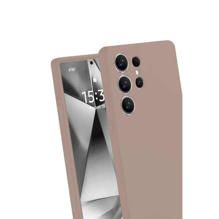 Durukar®  Samsung Galaxy S25 Ultra Kılıf Nano içi Kadife Silikon - Pudra