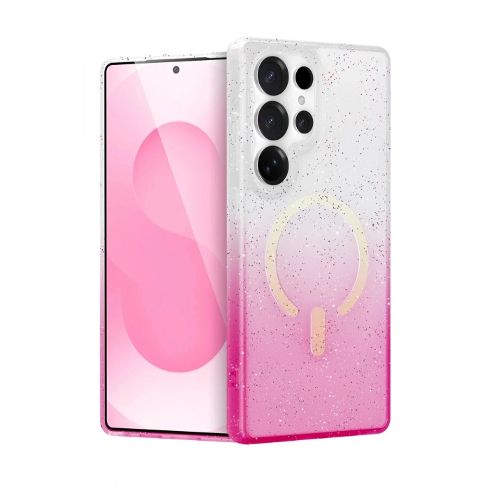 Durukar® Samsung Galaxy S25 Ultra Pummel Shiny Magsafe Cover - Pink