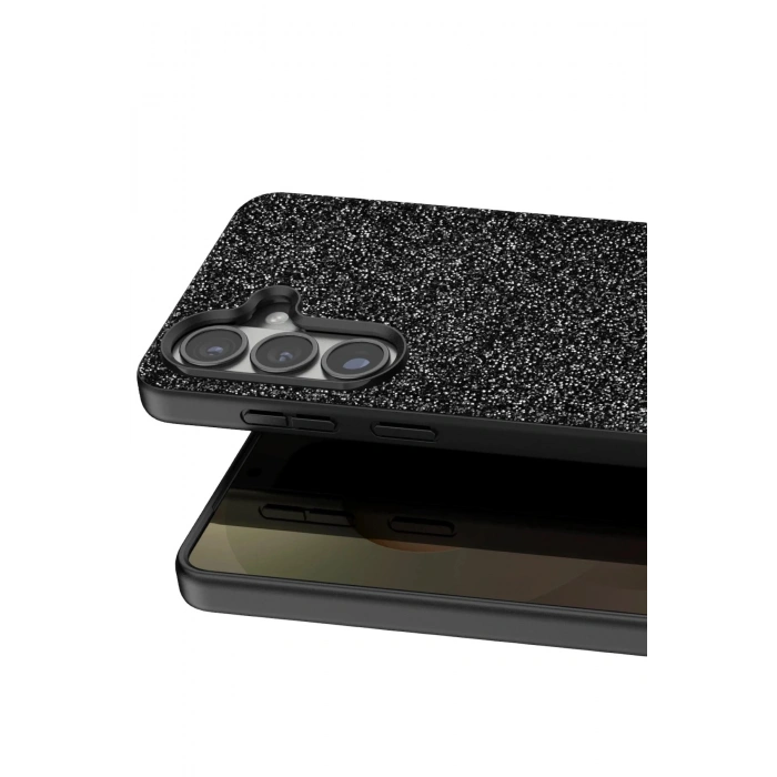 Durukar®  Samsung Galaxy S26 Bright Simli Kapak - Siyah