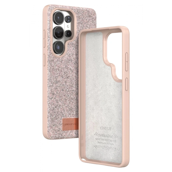 Durukar®  Samsung Galaxy S26 Ultra Bright Simli Kapak - Pembe