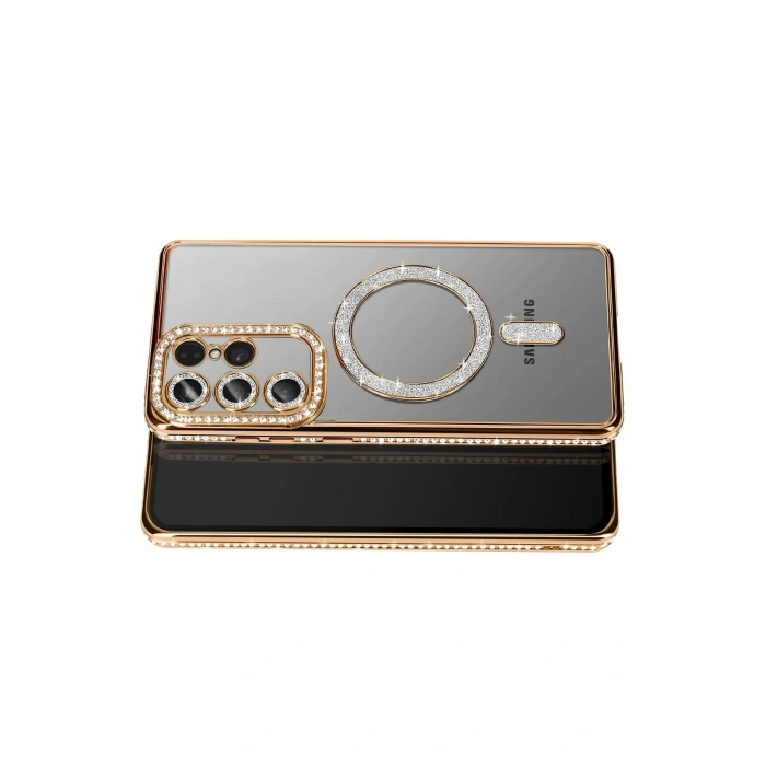 Durukar®  Samsung Galaxy S26 Ultra Joke Simli Magneticsafe Kılıf - Gold