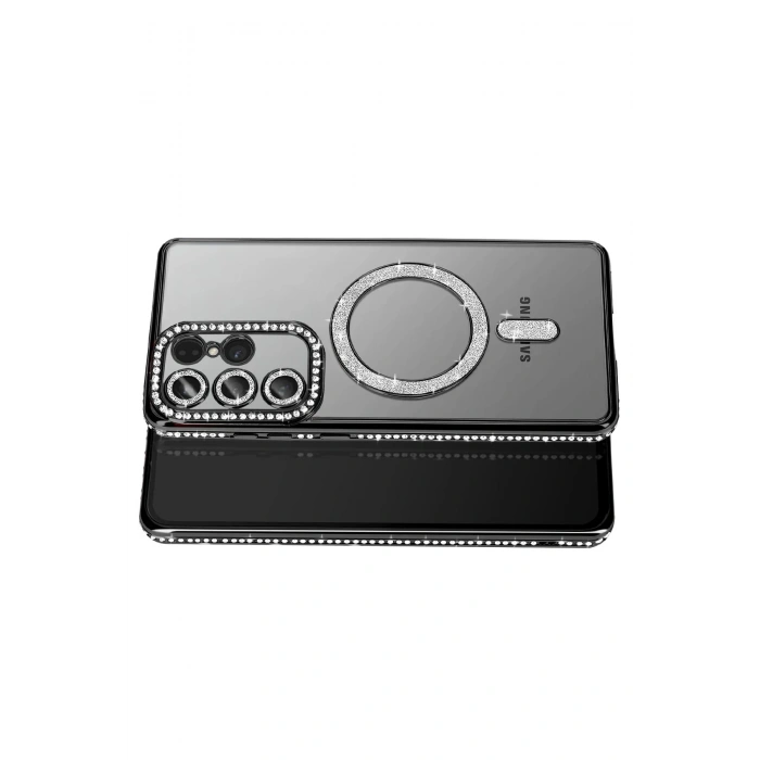Durukar®  Samsung Galaxy S26 Ultra Joke Simli Magneticsafe Kılıf - Siyah