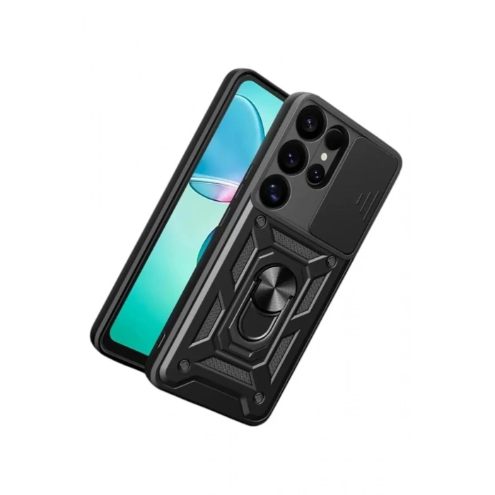 Durukar®  Samsung Galaxy S26 Ultra Pars Lens Yüzüklü Silikon - Siyah