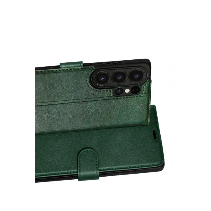 Durukar®  Samsung Galaxy S26 Ultra Trend S Plus Kapaklı Kılıf - Yeşil