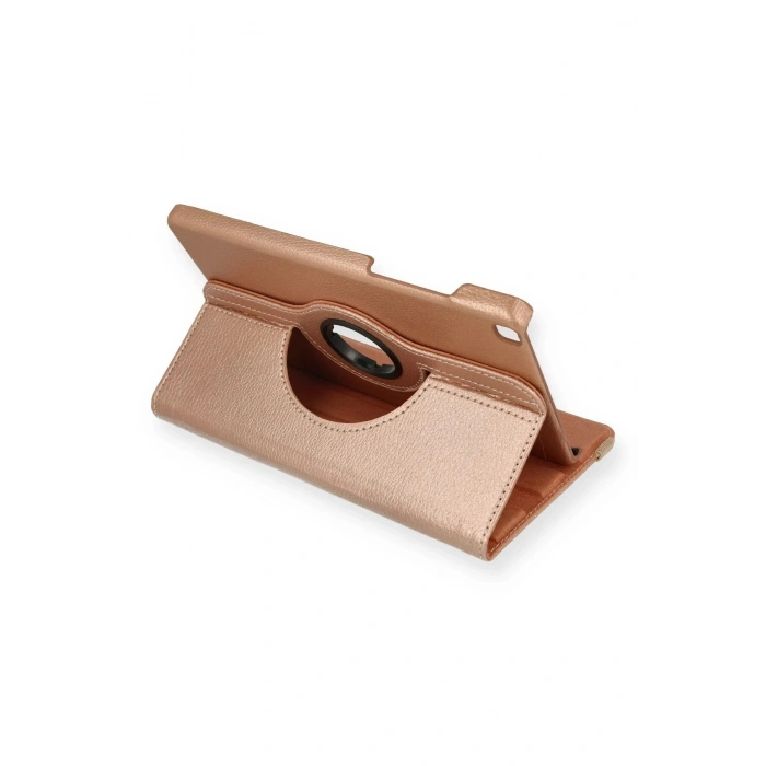 Durukar®  Samsung Galaxy T290 Tab A 8 Kılıf 360 Tablet Deri Kılıf - Rose Gold