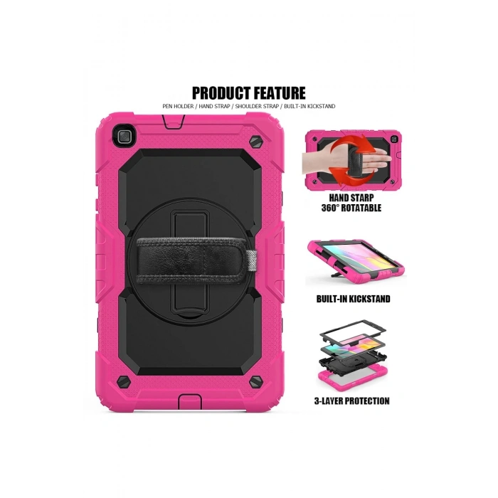 Durukar®  Samsung Galaxy T290 Tab A 8 Kılıf Pars Tablet Kapak - Pembe