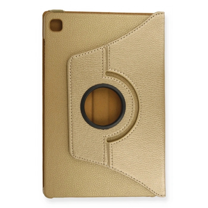 Durukar®  Samsung Galaxy T500 Tab A7 10.4 Kılıf 360 Tablet Deri Kılıf - Gold