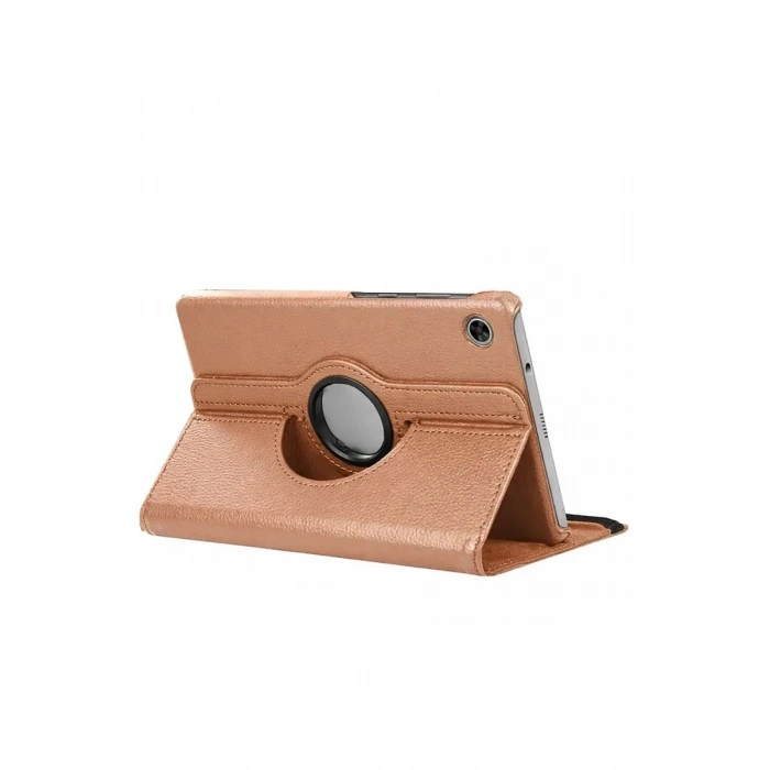 Durukar®  Samsung Galaxy Tab A11 360 Tablet Deri Kılıf - Rose Gold