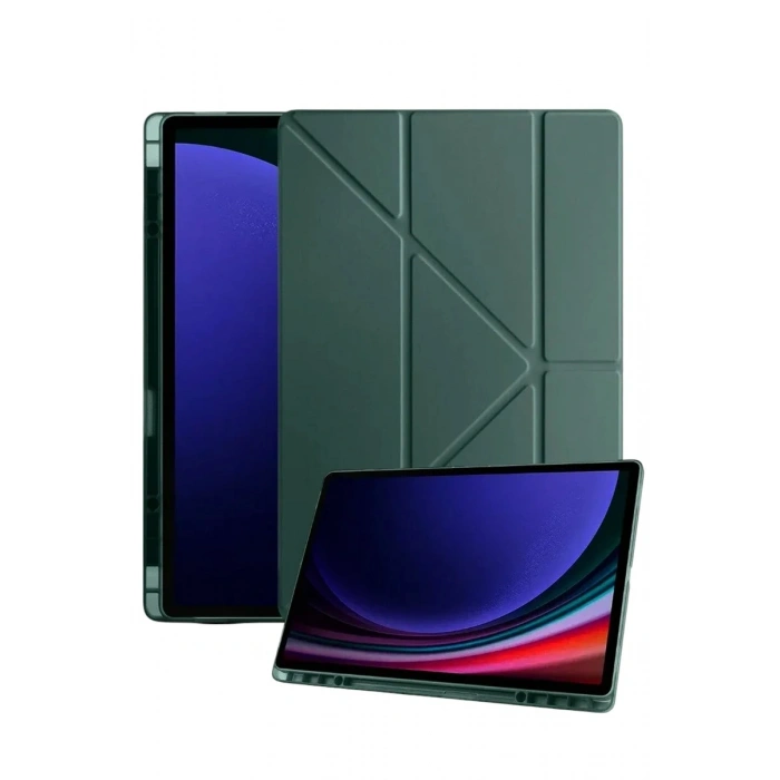 Durukar®  Samsung Galaxy Tab A11 Kalemlikli Mars Tablet Kılıfı - Koyu Yeşil