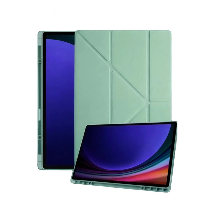 Durukar®  Samsung Galaxy Tab A11 Plus Kalemlikli Mars Tablet Kılıfı - Açık Yeşil