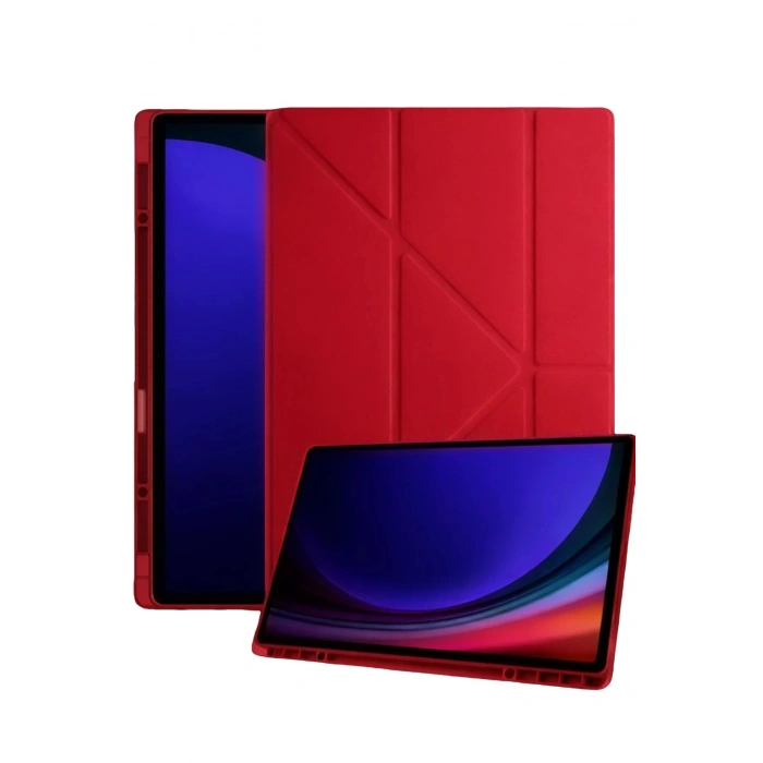 Durukar®  Samsung Galaxy Tab A11 Plus Kalemlikli Mars Tablet Kılıfı - Kırmızı