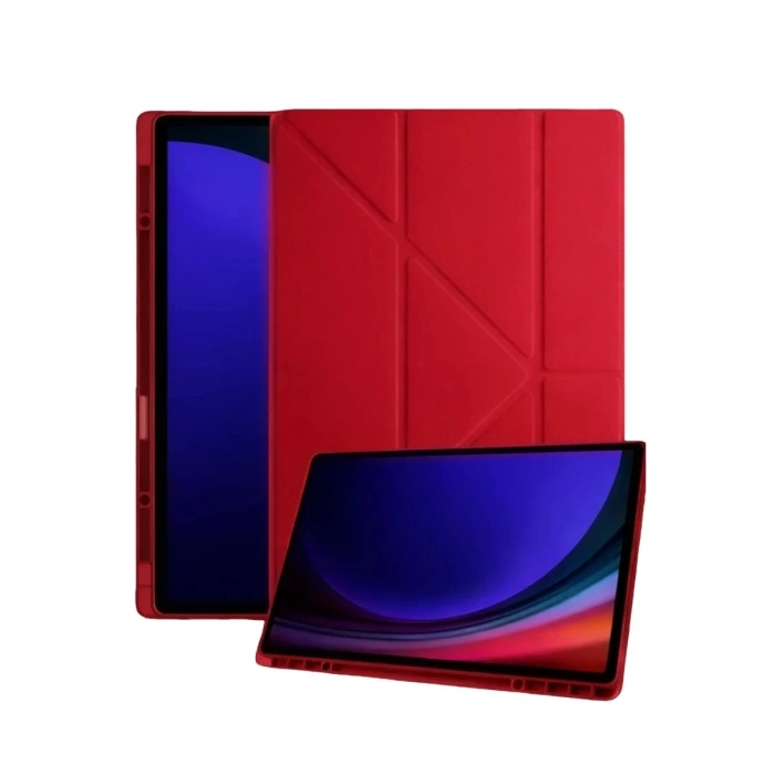 Durukar®  Samsung Galaxy Tab A11 Plus Kalemlikli Mars Tablet Kılıfı - Kırmızı