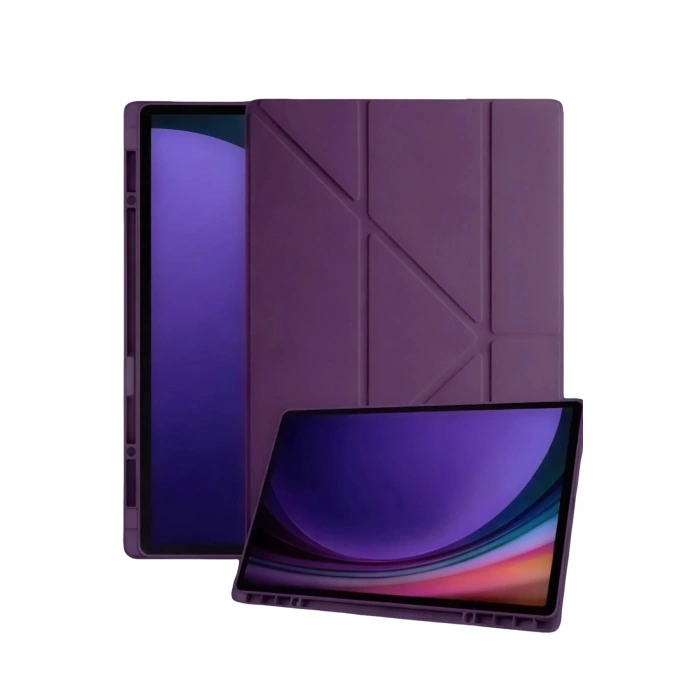 Durukar®  Samsung Galaxy Tab A11 Plus Kalemlikli Mars Tablet Kılıfı - Mürdüm