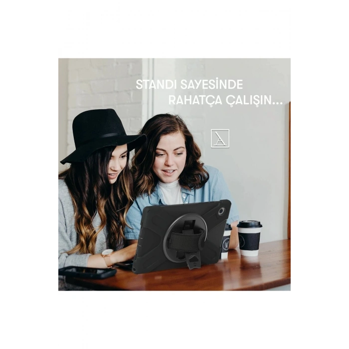 Durukar®  Samsung Galaxy X200 Tab A8 10.5 Kılıf Amazing Tablet Kapak - Turuncu