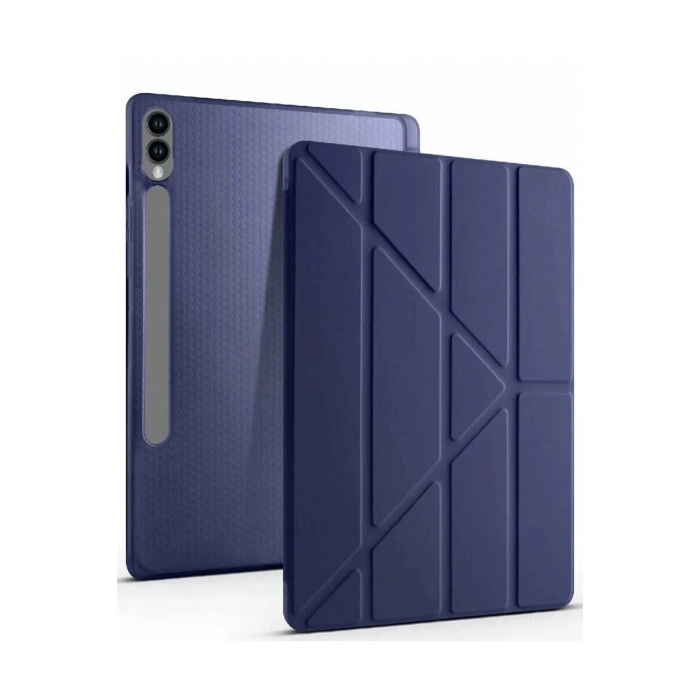 Durukar®  Samsung Galaxy X610 Tab S9 FE Plus 12.4 Kılıf Kalemlikli Mars Tablet Kılıfı - Lacivert