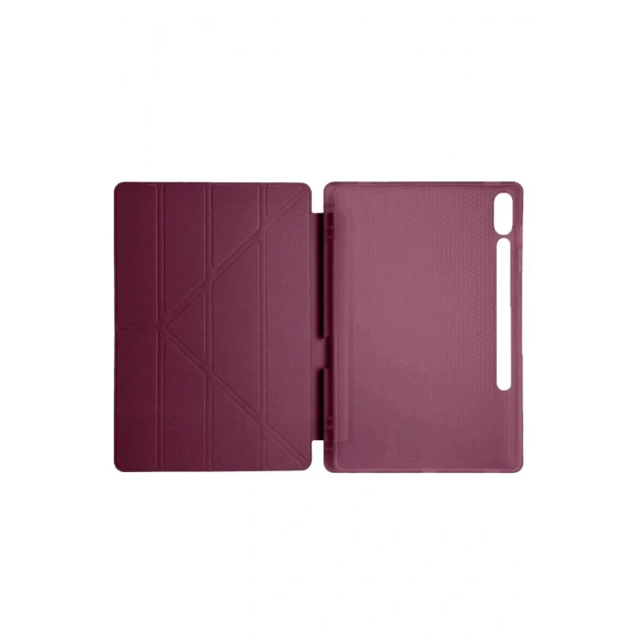 Durukar®  Samsung Galaxy X610 Tab S9 FE Plus 12.4 Kılıf Kalemlikli Mars Tablet Kılıfı - Mürdüm