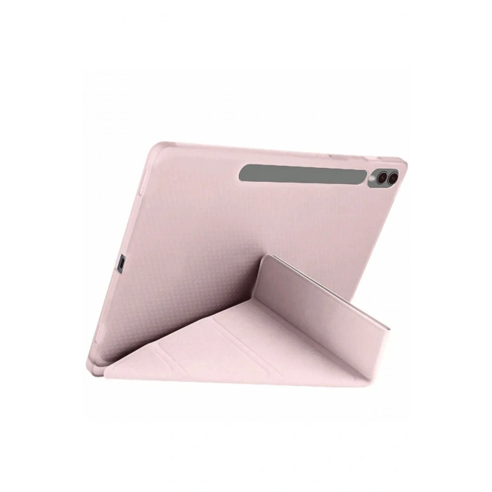Durukar®  Samsung Galaxy X610 Tab S9 FE Plus 12.4 Kılıf Kalemlikli Mars Tablet Kılıfı - Rose Gold