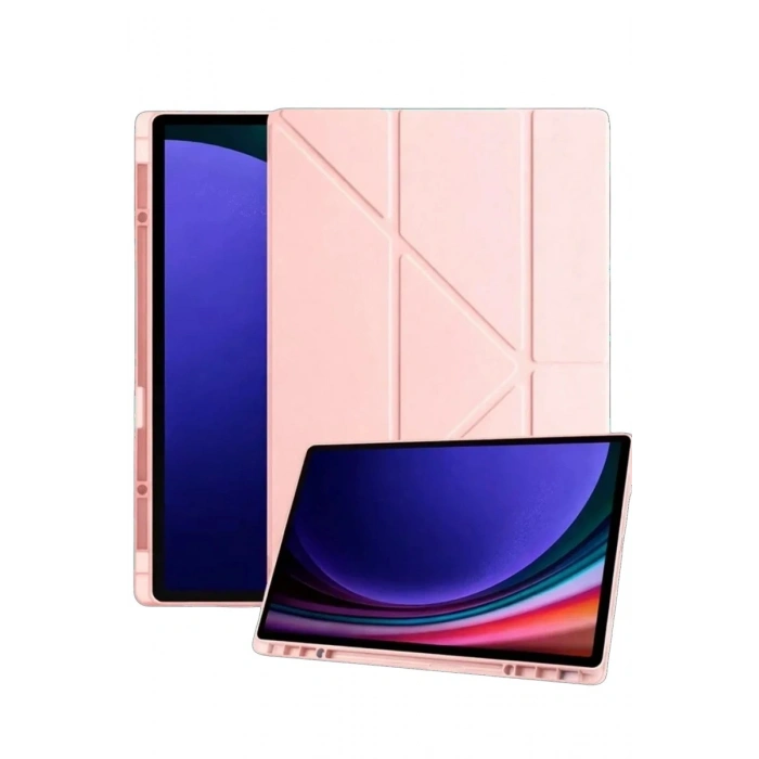 Durukar®  Samsung Galaxy X730 Tab S11 Kalemlikli Mars Tablet Kılıfı - Rose Gold