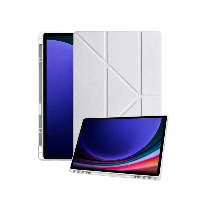 Durukar®  Samsung Galaxy X930 Tab S11 Ultra 14.6 Kalemlikli Mars Tablet Kılıfı - Gri