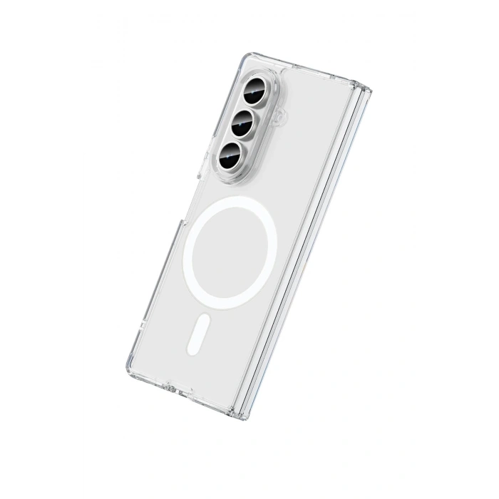 Durukar®  Samsung Galaxy Z Fold 7 Kılıf Magneticsafe Şeffaf Silikon - Şeffaf