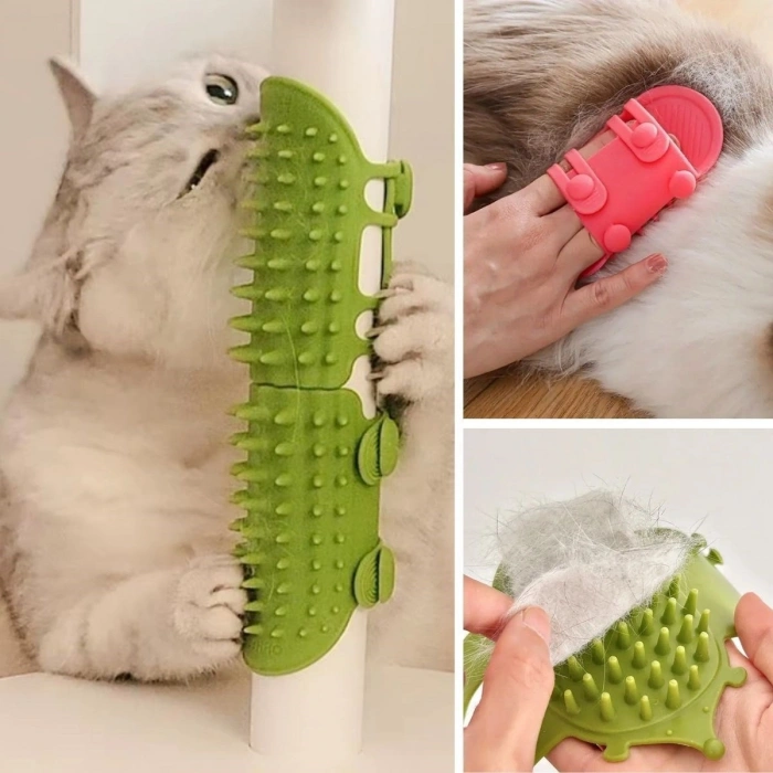 Durukar® Adjustable Silicone Cat Scratching Brush That Attaches to Chair Legs