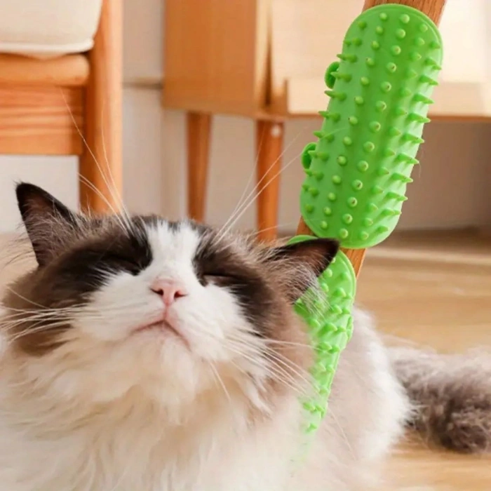 Durukar® Adjustable Silicone Cat Scratching Brush That Attaches to Chair Legs