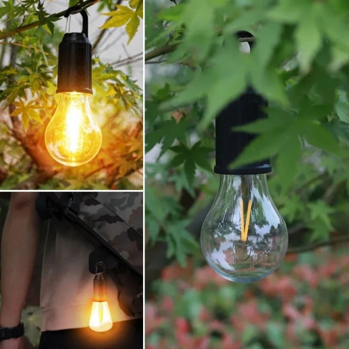 Durukar® Rechargeable LED Lantern with 3 Modes and Self-Hanging Hook for Camping and Outdoor Use