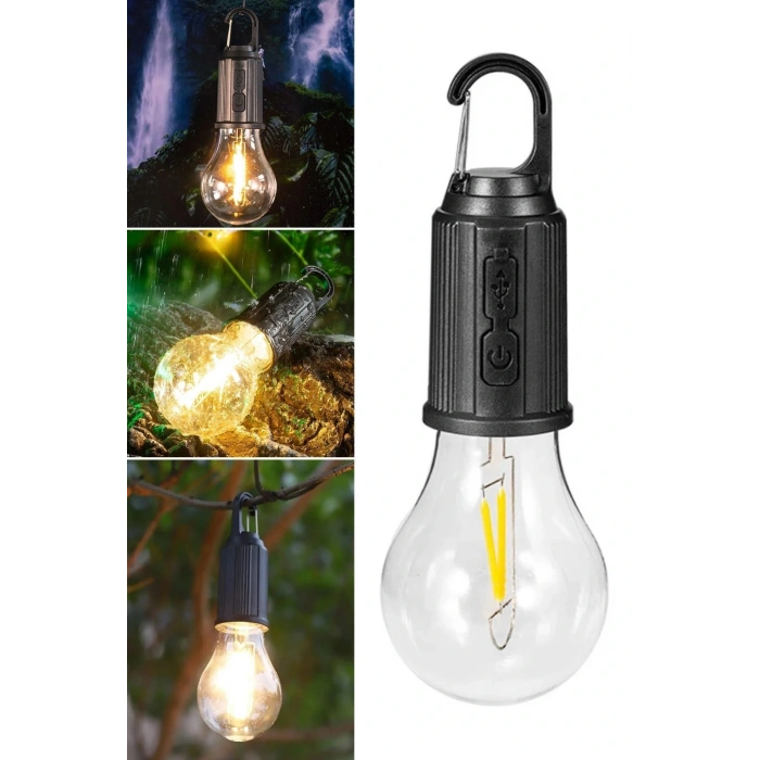 Durukar® Şarj Olabilen 3 Farklı Mod LEDli Kendiliğinden Asma Kancalı Kamp,Dış Cephe Lambası