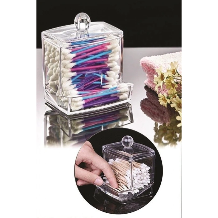 Durukar® Clear Lid Ear Cleaning Stick Organizer Storage Box