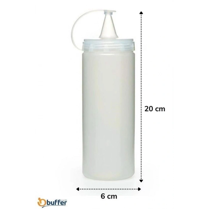 Durukar® Transparent Lid Leak-Proof Oil and Sauce Bottle Plastic Oil Dispenser 400 ml AP-9028