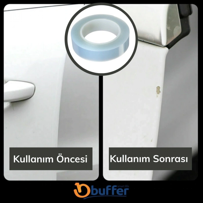 Durukar® Şeffaf Su Geçirmeyen  Dayanıklı Kolay Yapışan Çizilmeye Dayanıklı Oto Darbe Koruyucu Bant