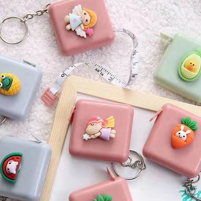 Durukar® Cute Soft Stickers 150 cm Long Practical Portable Bag Size Keychain Measuring Tape