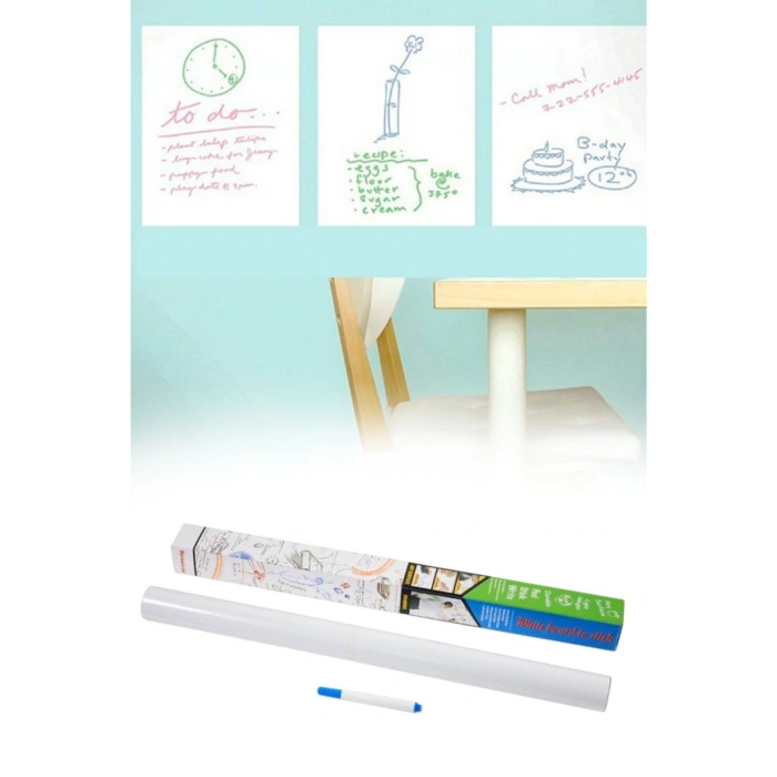 Durukar® Silinebilir Kalemli Sticker  Duvara Yapışabilen Yazı Tahtası 60x100 cm