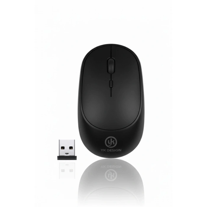 Durukar® Siyah Renkli Ergonomik Sessiz Kablosuz Mouse – USB Alıcılı, Ofis ve Oyun İçin Konforlu Bilgisayar Faresi MS6310