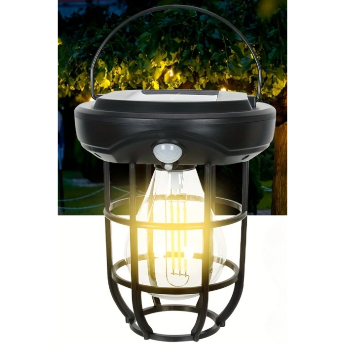 Durukar® Solar Kamp Feneri – Güneş Enerjili, Otomatik Şarj ve Gece Işığı, Taşınabilir ve Asılabilir LED Dış Mekan Lamba