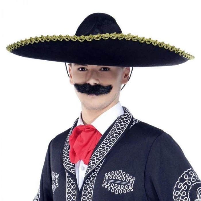 Durukar® Sombrero Meksika Şapkası Mariachi Altın Şeritli Yetişkin Boy