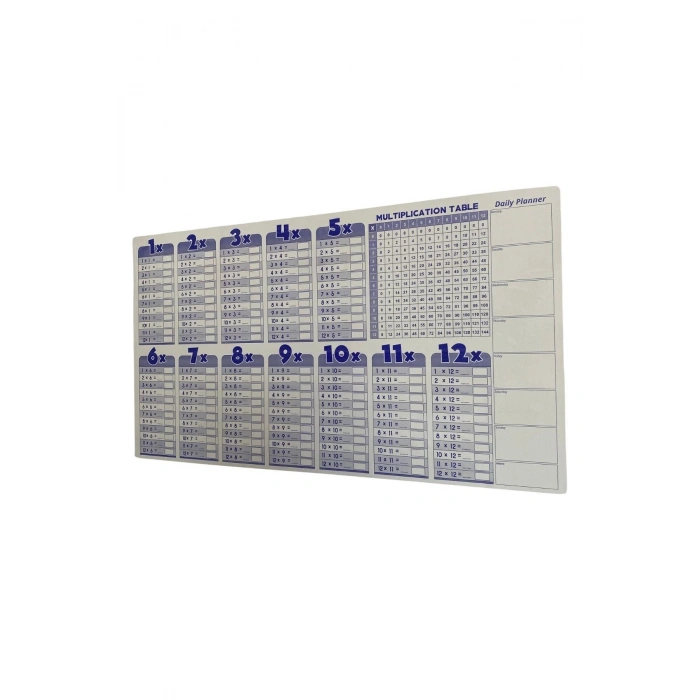 Durukar® Statik Akıllı Kağıt Ingilizce Çarpım Tablosu 100x56 Cm