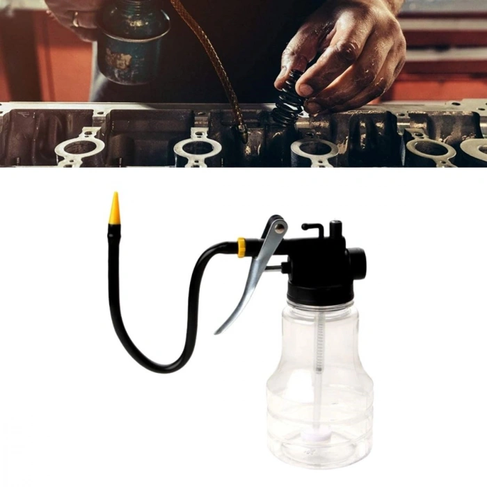 Durukar® Taşınabilir Hortumlu Şeffaf Yağ Bidonu Pompası Yüksek Basınçlı Hızlı Yağlama Gres Tabancası