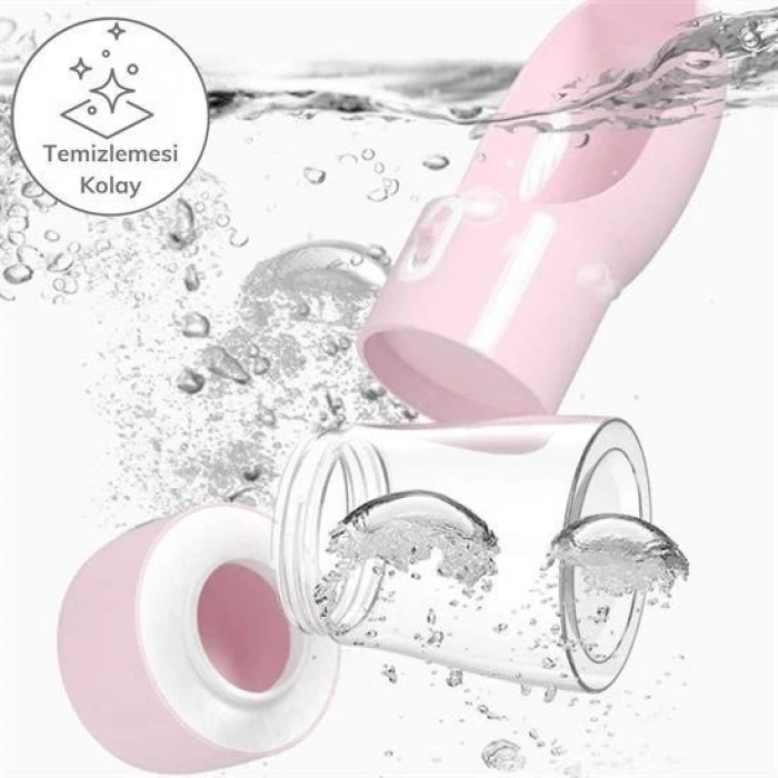 Durukar® Taşınabilir Mama Hazneli Evcil Hayvan Suluğu Seyahat Kabı Kilitlenebilen Su Sızdırmaz 380ML