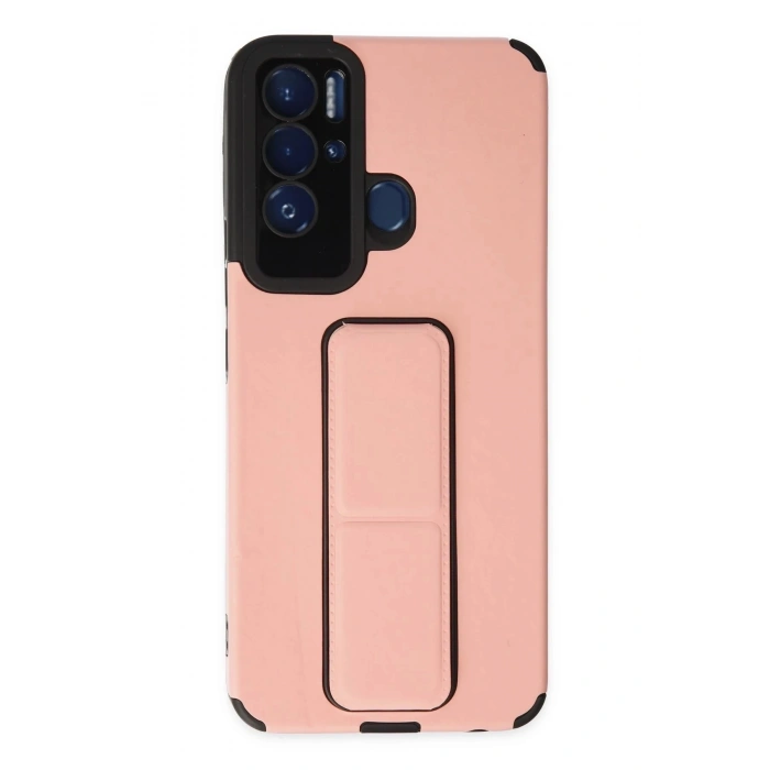 Durukar®  Tecno Pova Neo Kılıf Mega Standlı Silikon - Pudra
