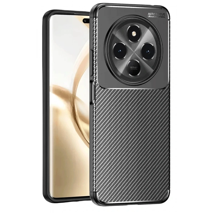 Durukar®  Tecno Spark 30 Kılıf Auto Focus Karbon Kapak - Siyah